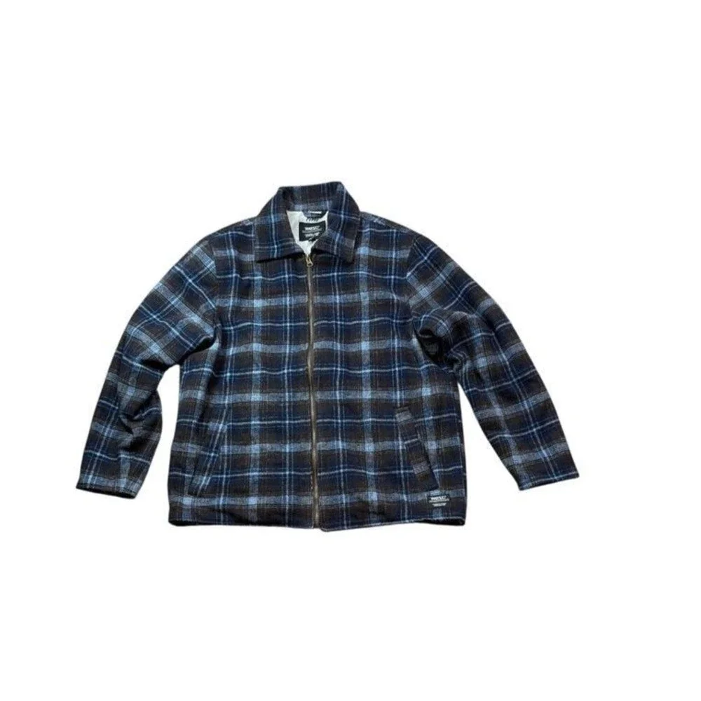 WeSC James Waist Coat Mens Size Medium Womens Large Shadow Check Lined Jacket